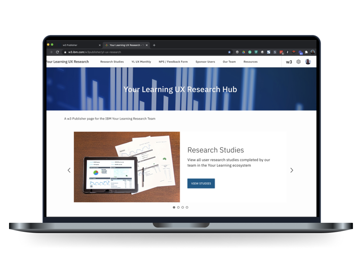 Learning User Research Hub